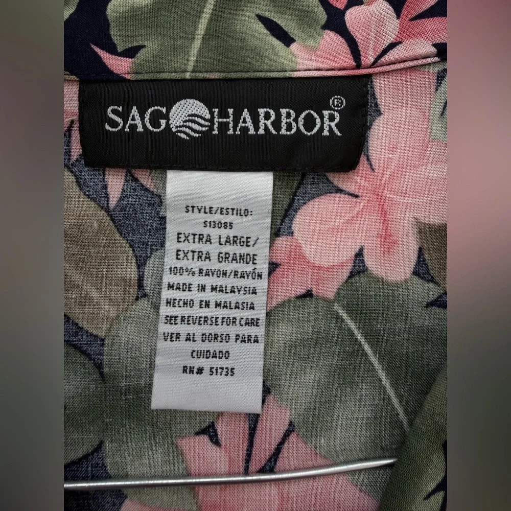 Sag Harbor Matching Two-piece Set Floral 100% Rayon XL